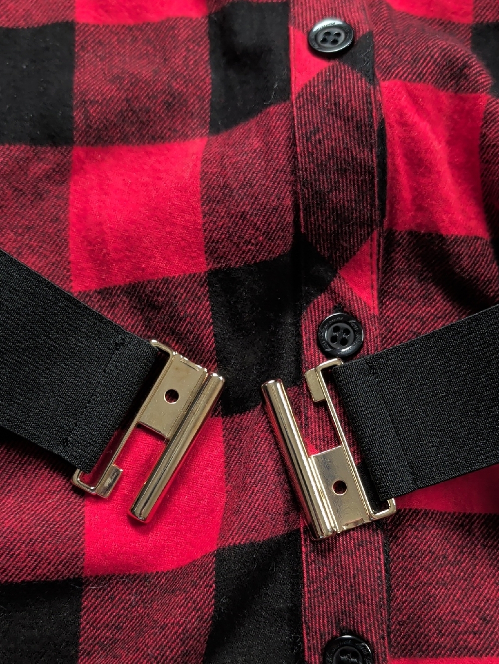 Miss Blumarine Girls Red Buffalo Plaid Amour Tunic Shirt Top Size 6 EU - Picture 6 of 12